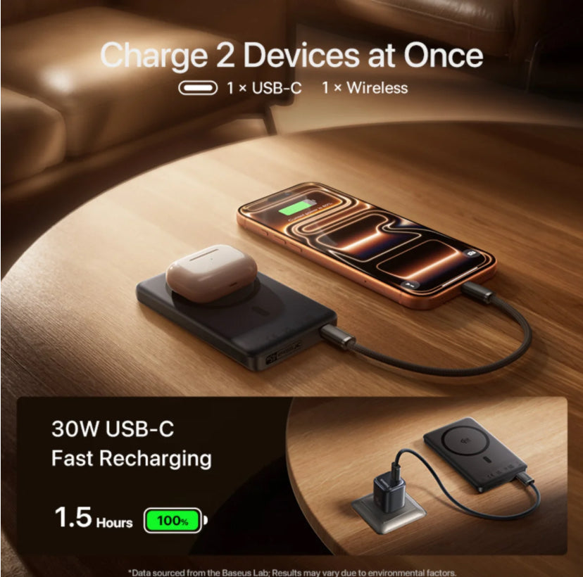 Baseus PicoGo AM52 Qi2.2
Magnetic Power Bank
10000mAh 45W