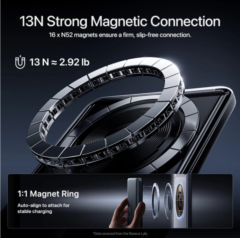 Baseus PicoGo AM52 Qi2.2
Magnetic Power Bank
10000mAh 45W
